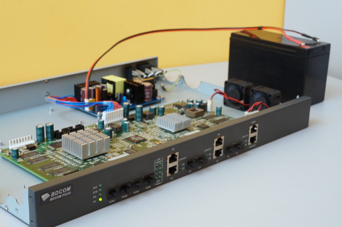 ИБП EF9012 установлен в OLT BDCOM 3310B